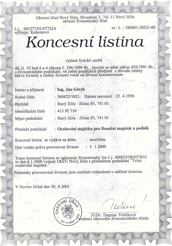 Koncesní listina